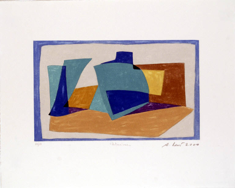 Composizione astratta di forme e colore (stampa a colori) di Neri Aldo, Neri Aldo (inizio sec. XXI)