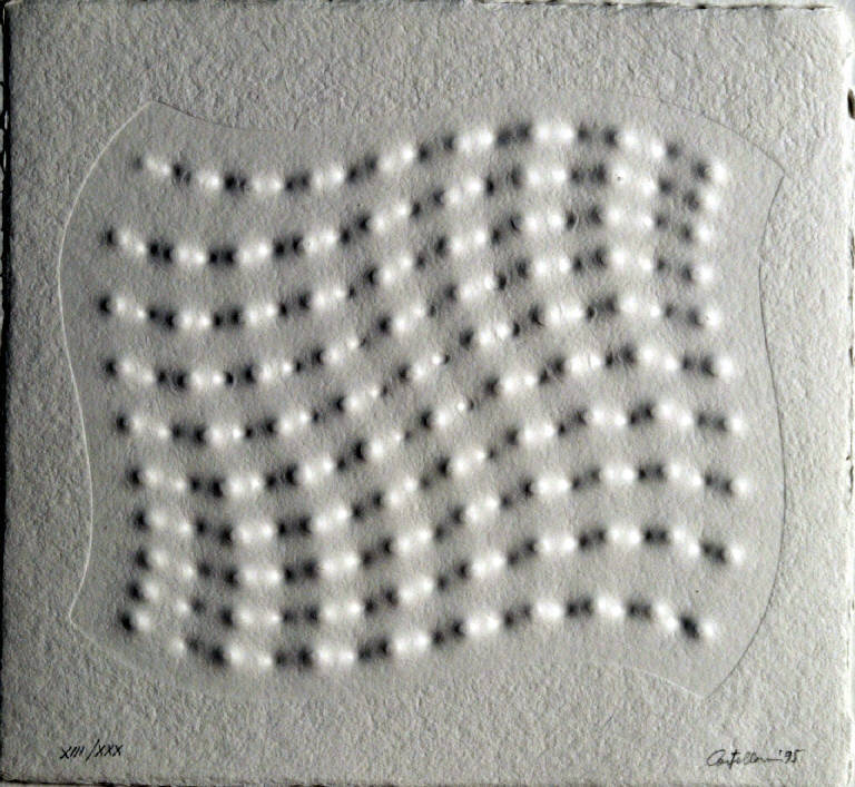 Superficie estroflessa (stampa) di Castellani Enrico, Castellani Enrico (fine sec. XX)