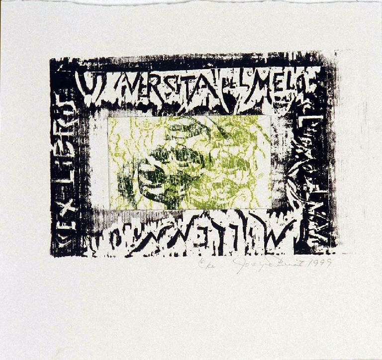 Composizione di elementi astratti (ex libris) di Benoit Jocelene, Benoit Jocelene (ultimo quarto sec. XX)