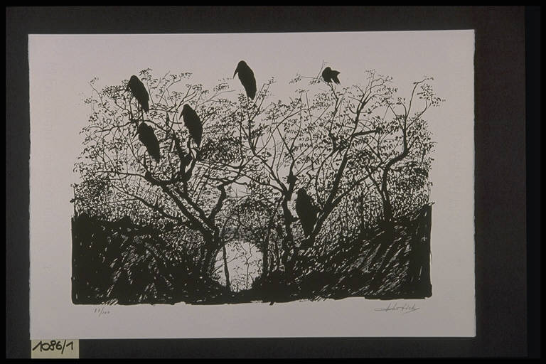 Paesaggio (stampa, elemento d'insieme) di Leto Michele Silvio, Leto Michele Silvio (terzo quarto sec. XX)