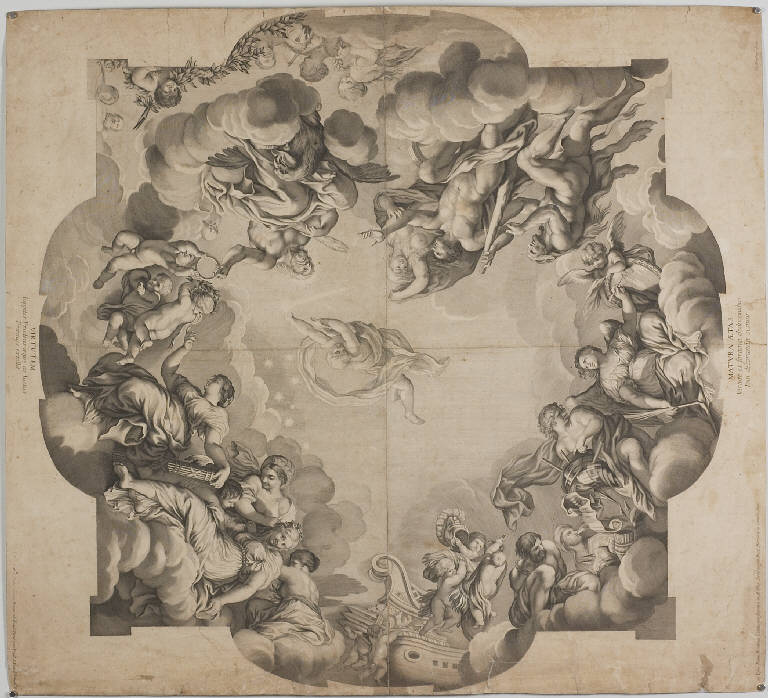 ETA' MATURA (stampa smarginata) di Berrettini Pietro detto Pietro da Cortona, Blondeau Jacques (ultimo quarto sec. XVII)