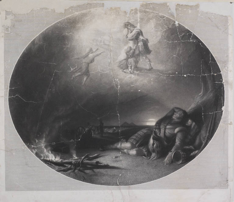 The Soldier's Dream of Home, Sogno di un soldato (stampa smarginata) di Goodall Frederick, Goodall Frederick, Goodall Edward (primo quarto sec. XIX)