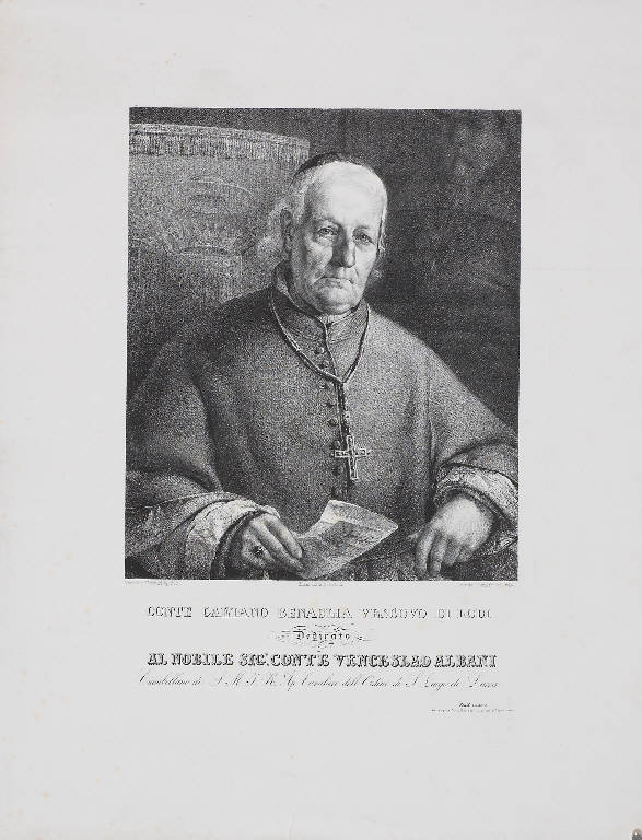 Ritratto di Gaetano Benaglia (stampa) di Cornienti Cherubino, Cornienti Giuseppe, Cornienti Giuseppe (secondo quarto sec. XIX)