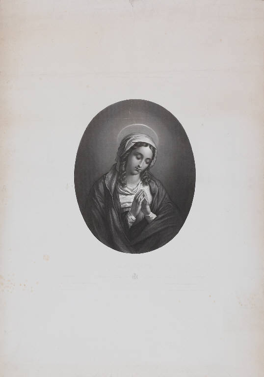 Madonna orante (stampa) di Salvi Giovanni Battista detto Sassoferrato, Bernardi Jacopo, Bernardi Jacopo (prima metà sec. XIX)