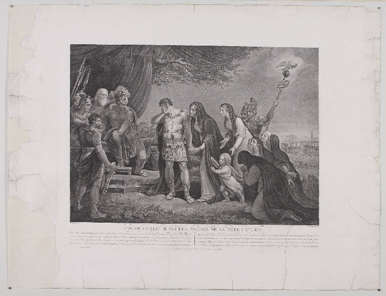 Veturia e Volumnia davanti a Coriolano (stampa) di Singleton Henry, Thouvenin Jean (fine/ inizio secc. XVIII/ XIX)