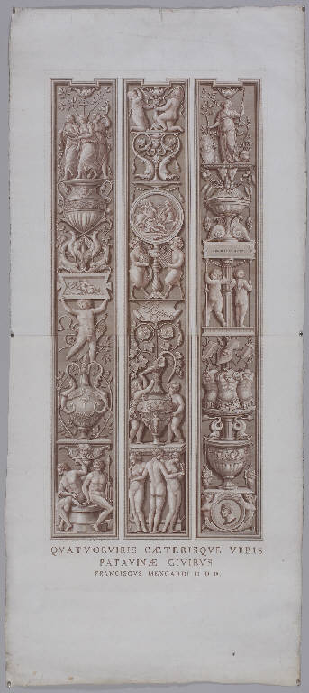 Fregi con motivi decorativi a candelabra (stampa, elemento d'insieme) di Campagnola Geronimo, Mengardi Francesco, Dal Pian Giovanni (fine/ inizio secc. XVIII/ XIX)