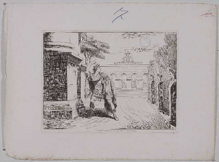 Declamazione di Caligola (stampa, elemento d'insieme) di Pinelli Bartolomeo, Pinelli Bartolomeo, Pinelli Bartolomeo (prima metà sec. XIX)