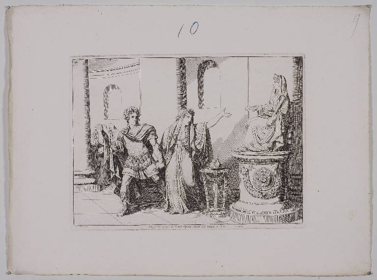 Eliogabalo rapisce la vestale Severa (stampa, elemento d'insieme) di Pinelli Bartolomeo, Pinelli Bartolomeo, Pinelli Bartolomeo (prima metà sec. XIX)