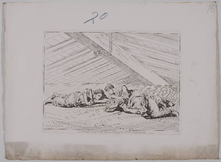 Porcio Catone, Perlio Rufo e M. Osio ascoltano i discorsi di Latino Latiari (stampa, elemento d'insieme) di Pinelli Bartolomeo, Pinelli Bartolomeo, Pinelli Bartolomeo (prima metà sec. XIX)