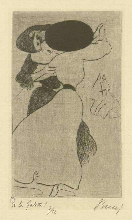 A la Galette!, Due donne che ballano (stampa) di Bucci Anselmo (sec. XX)