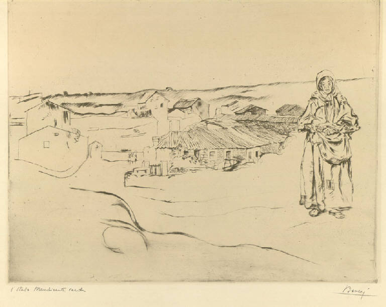 Giulia col cappello, Ritratto di Giulia con cappello (stampa) di Bucci Anselmo (sec. XX)