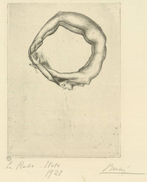 La Radio, Allegoria della Radio (stampa) di Bucci Anselmo (sec. XX)