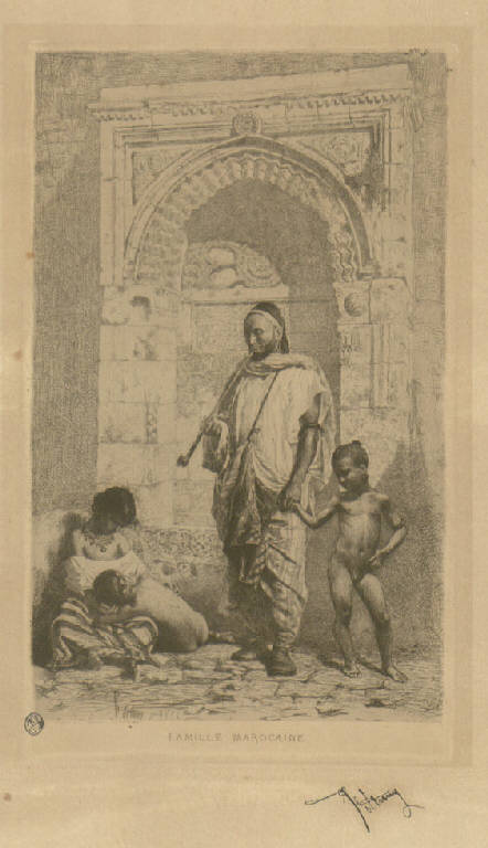 Famiglia marocchina, Famiglia marocchina (stampa) di Fortuny y Marsal Mariano (sec. XIX)