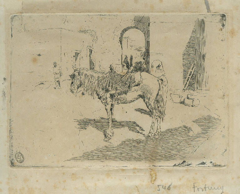 Cavallo marrocchino, Cavallo (stampa) di Fortuny y Marsal Mariano (sec. XIX)