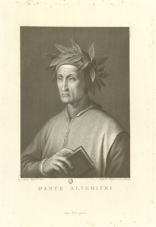 Ritratto di Dante Alighieri (Stampa) di Morghen Raffaello, Tofanelli Stefano (sec. XIX)