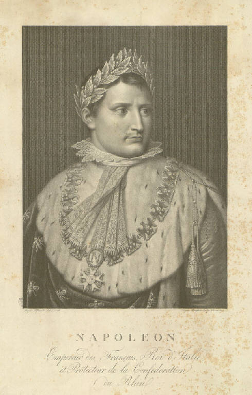 Ritratto di Napoleone Bonaparte (Stampa smarginata) di Morghen Raffaello, Tofanelli Stefano (sec. XIX)