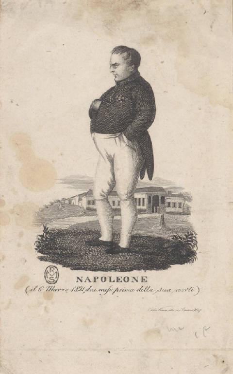 Napoleone a Sant'Elena (Stampa smarginata) di Verico Carlo (sec. XIX)