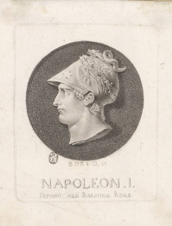 Medaglia con il ritratto di Napoleone I imperatore (Stampa) di Bosio (sec. XIX)