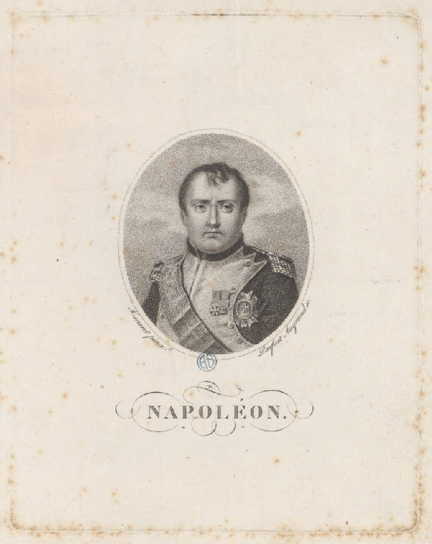 Ritratto di Napoleone Bonaparte imperatore (Stampa) di Parfait Augrand, Muneret (sec. XIX)