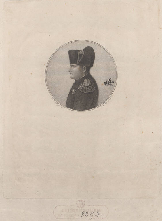 Ritratto di Napoleone Bonaparte imperatore (Stampa) di Conte Antonio, Pozzi Luigi Valeriano (sec. XIX)