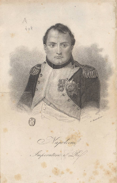 Ritratto di Napoleone Bonaparte imperatore (Stampa smarginata) di Buccinelli G (sec. XIX)