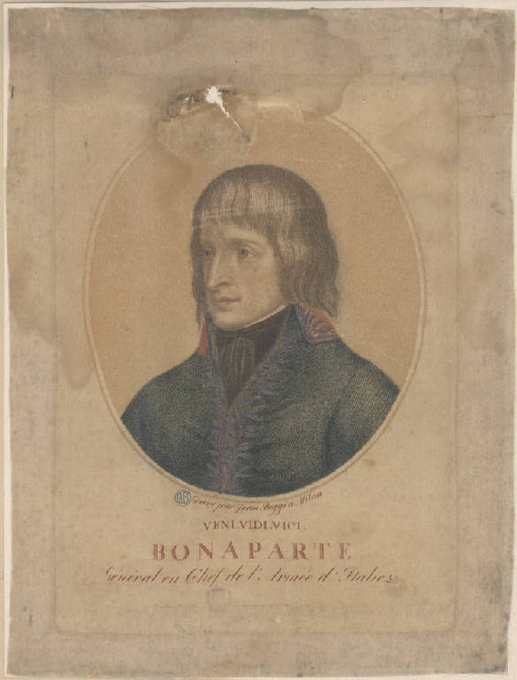 Ritratto di Napoleone Bonaparte generale (Stampa a colori) di Boggi Giovanni (sec. XIX)