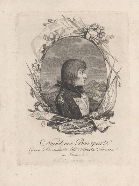 Ritratto di Napoleone Bonaparte generale (Stampa) di Lasinio Carlo, Gros Jean Antoine (sec. XIX)