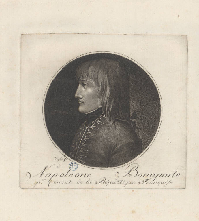 Ritratto di Napoleone Bonaparte generale (Stampa) di Vighi, Gros Jean Antoine (sec. XIX)