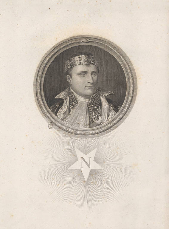 Ritratto di Napoleone Bonaparte imperatore (Stampa smarginata) di Longhi Giuseppe, Longhi Giuseppe (sec. XIX)