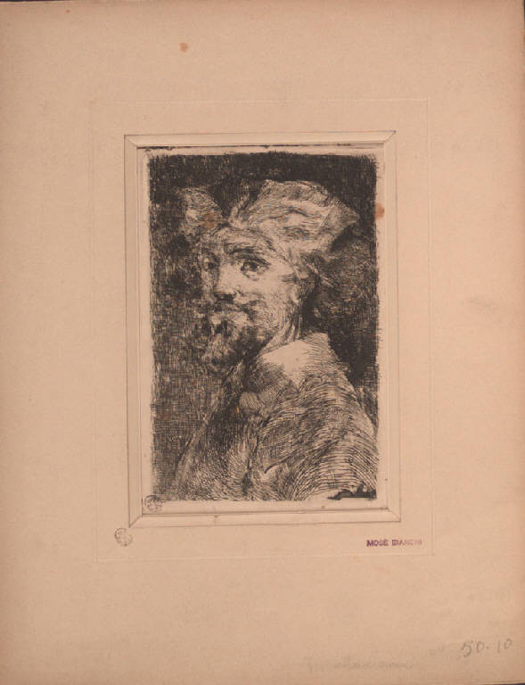 Ritratto di uomo (Stampa) di Bianchi Mosè, Bianchi Mosè (sec. XIX)