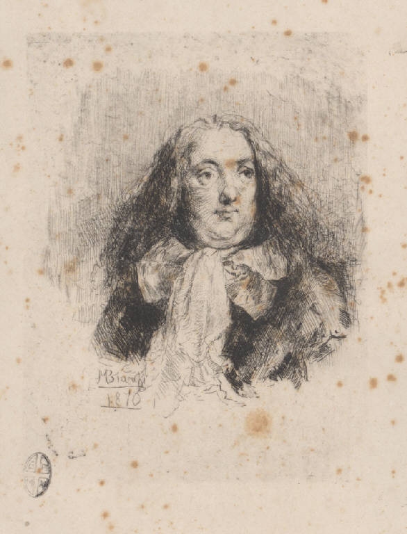 Ritratto di uomo (Stampa) di Bianchi Mosè, Bianchi Mosè (sec. XIX)