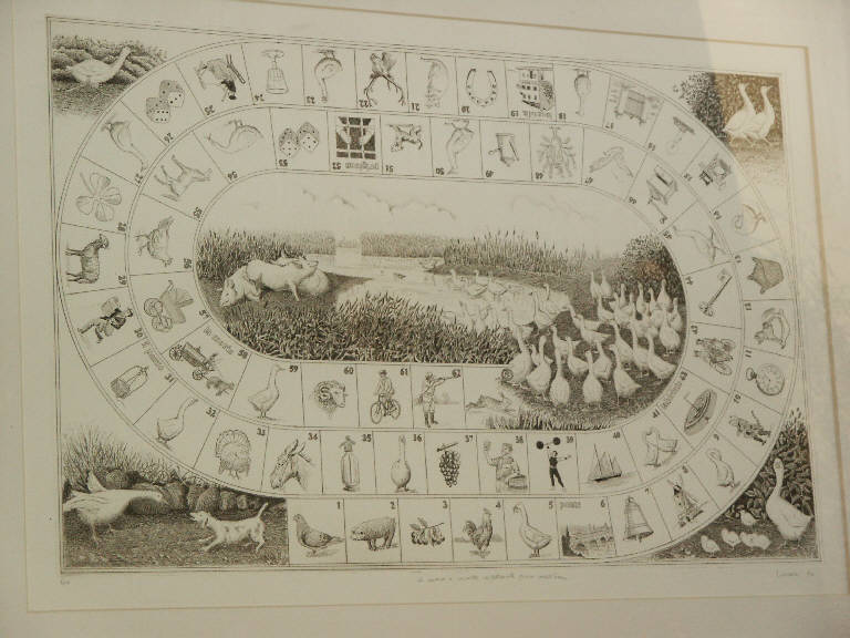 Gioco dell'oca (stampa) di Tonelli Roberto, Tonelli Roberto (sec. XX)