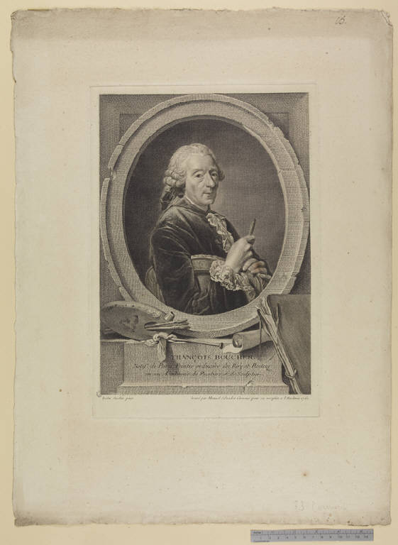 Ritratto di Francois Boucher (stampa) di Salvador Carmona Manuel, Roslin Alexander (sec. XVIII)