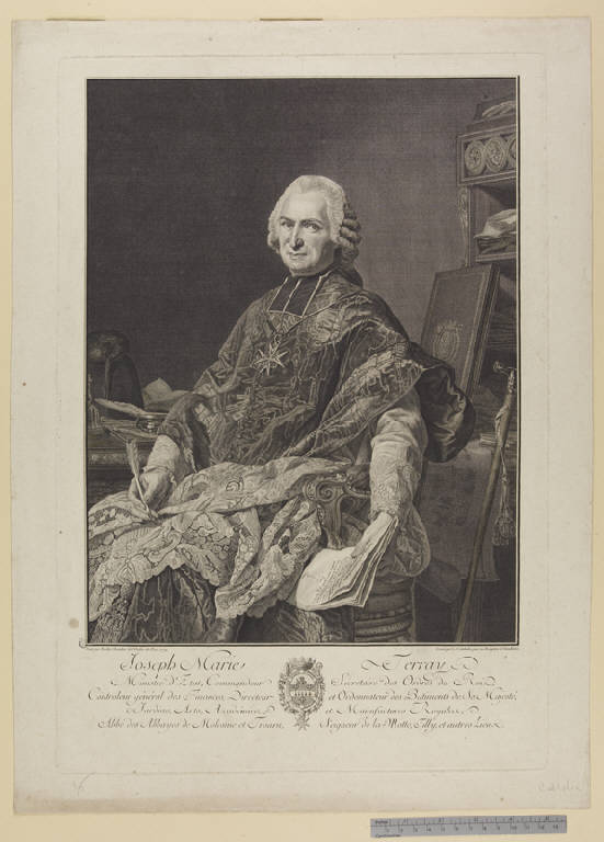 Ritratto di Joseph Marie Terray (stampa) di Cathelin Louis Jacques, Roslin Alexander (sec. XVIII)