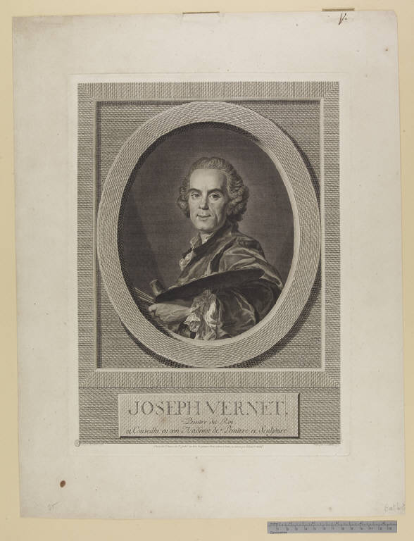 Ritratto di Joseph Vernet (stampa) di Cathelin Louis Jacques, Loo Louis Michel van (sec. XVIII)