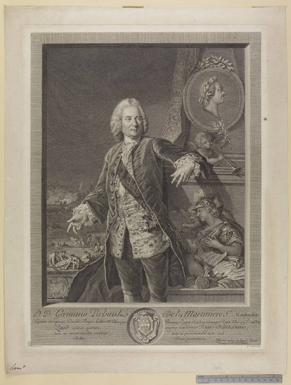 Ritratto di Germain Pichault de La Martinière (stampa) di Gaillard René, Latinville François Adrien Grasognon de (sec. XVIII)