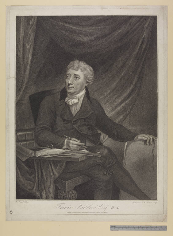 Ritratto del pittore Francesco Bartolozzi (stampa) di Pastorini Joseph, Tomkins Peltro William, Artaud William (sec. XIX)