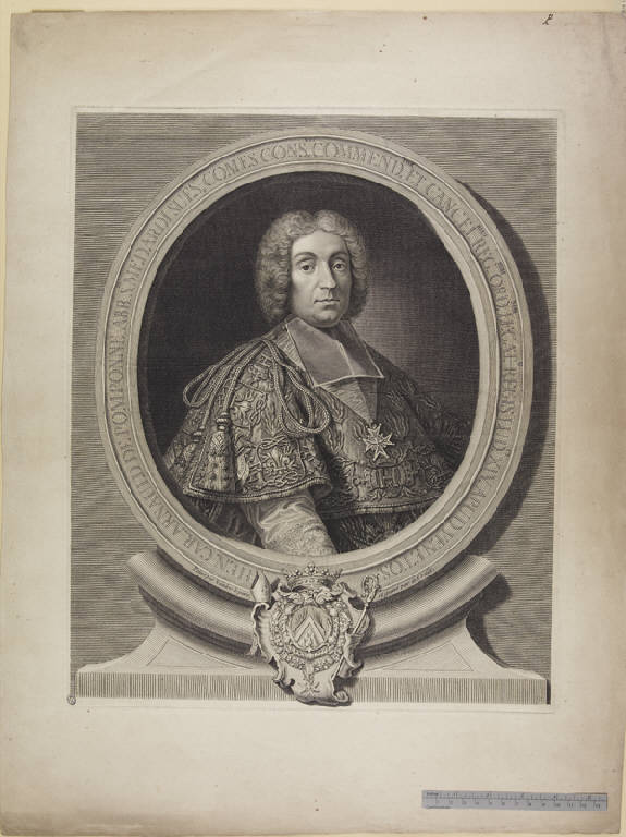 Ritratto di Henry Charles Arnauld de Pomponne (stampa) di Petit Gilles Edme, Loo Jean-Baptiste van (sec. XVIII)