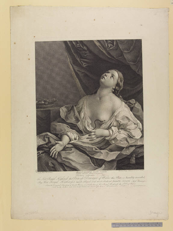 Cleopatra si fa pungere da aspidi (stampa) di Strange Robert, Strange Robert, Reni Guido (sec. XVIII)