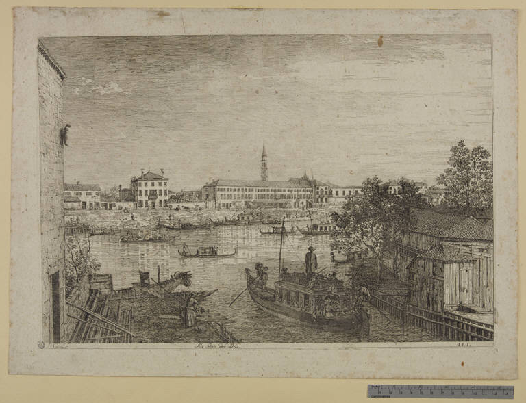 Veduta di Dolo (stampa) di Canal Giovanni Antonio detto Canaletto, Canal Giovanni Antonio detto Canaletto (sec. XVIII)