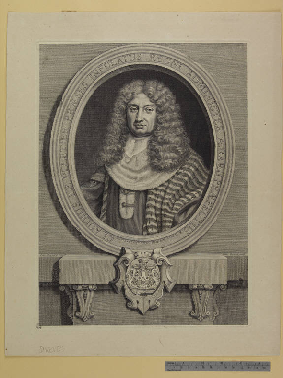 Ritratto di Claude Le Peletier (stampa) di Drevet Pierre, Mignard Pierre (sec. XVIII)
