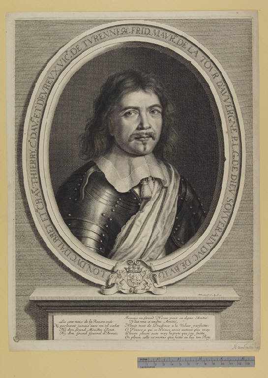 Ritratto di Frédéric Maurice de la Tour d'Auvergne, Duc de Bouillon (stampa) di Nanteuil Robert (sec. XVII)