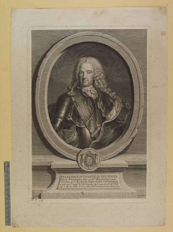 Ritratto di François Louis Anne de Neufville duca di Villeroy (stampa) di Wille Johann Georg, Chevalier Jean (sec. XVIII)
