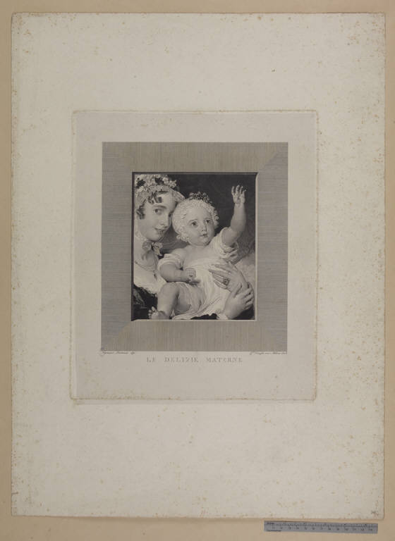 Ritratto di Lady Burghers con suo figlio (stampa) di Longhi Giuseppe, Lawrence Thomas (sec. XIX)