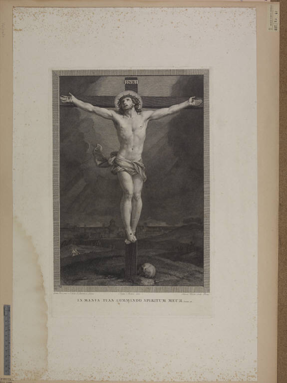 Cristo crocifisso (stampa) di Volpato Giovanni, Matteini Teodoro, Reni Guido (seconda metà sec. XVIII)
