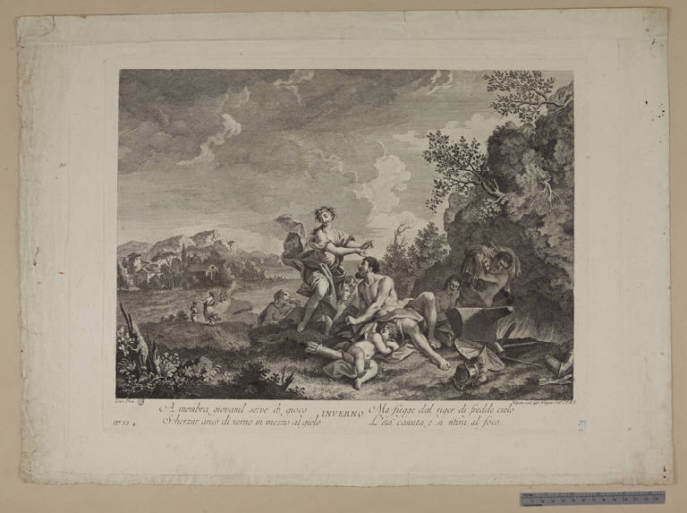 Allegoria dell'inverno (stampa) di Volpato Giovanni, Zais Giuseppe (sec. XVIII)
