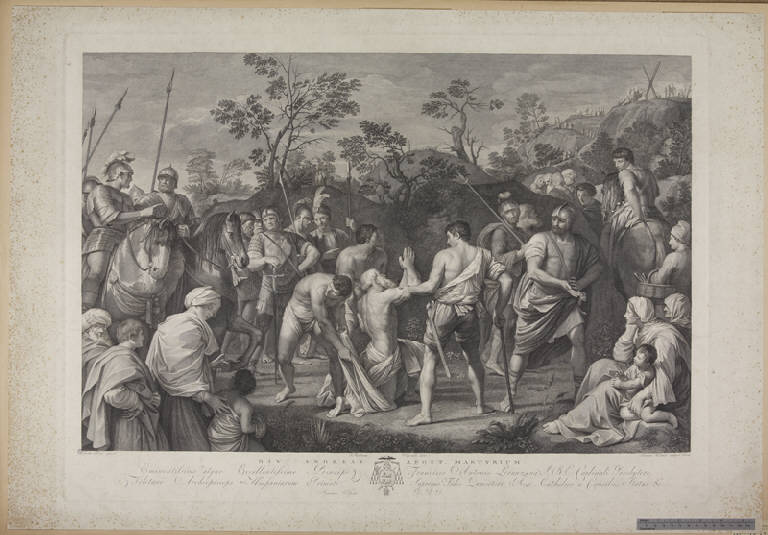 Sant'Andrea condotto al martirio (stampa) di Volpato Giovanni, Tofanelli Stefano, Reni Guido (sec. XVIII)