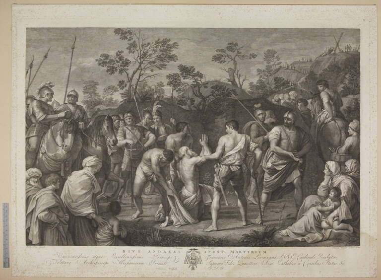 Sant'Andrea condotto al martirio (stampa) di Volpato Giovanni, Tofanelli Stefano, Reni Guido (sec. XVIII)