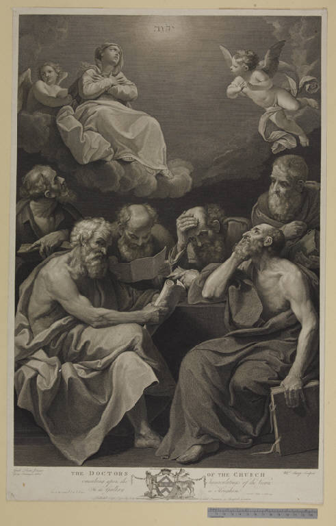 Dottori della chiesa (stampa smarginata) di Sharp William, Reni Guido, Farington George (sec. XVIII)