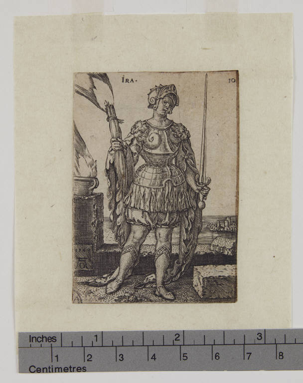 Ira (stampa tagliata) di Aldegrever Heinrich (sec. XVI)